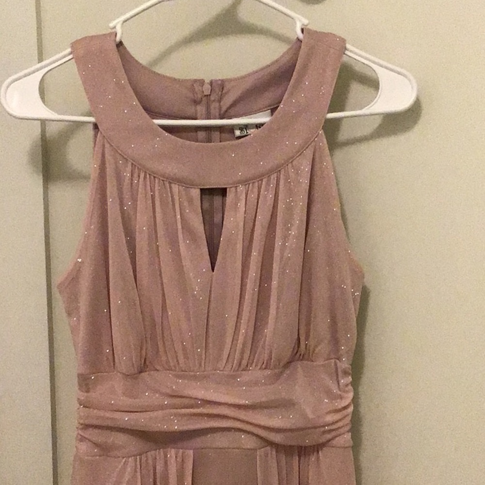 Elegant Glittery Light Pink Dress - Picture 2 of 9